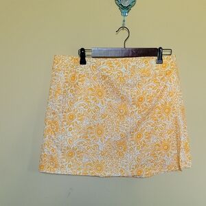 Ripskirt Hawaii Yellow and White Floral Mini Skirt